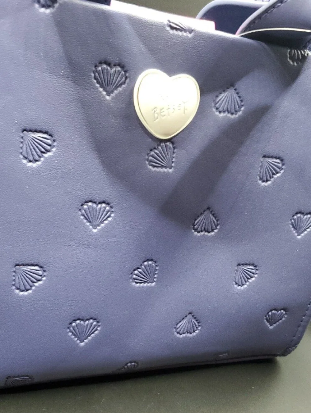 Betsey Johnson Lavender Purple Heart-Embellished Crossbody